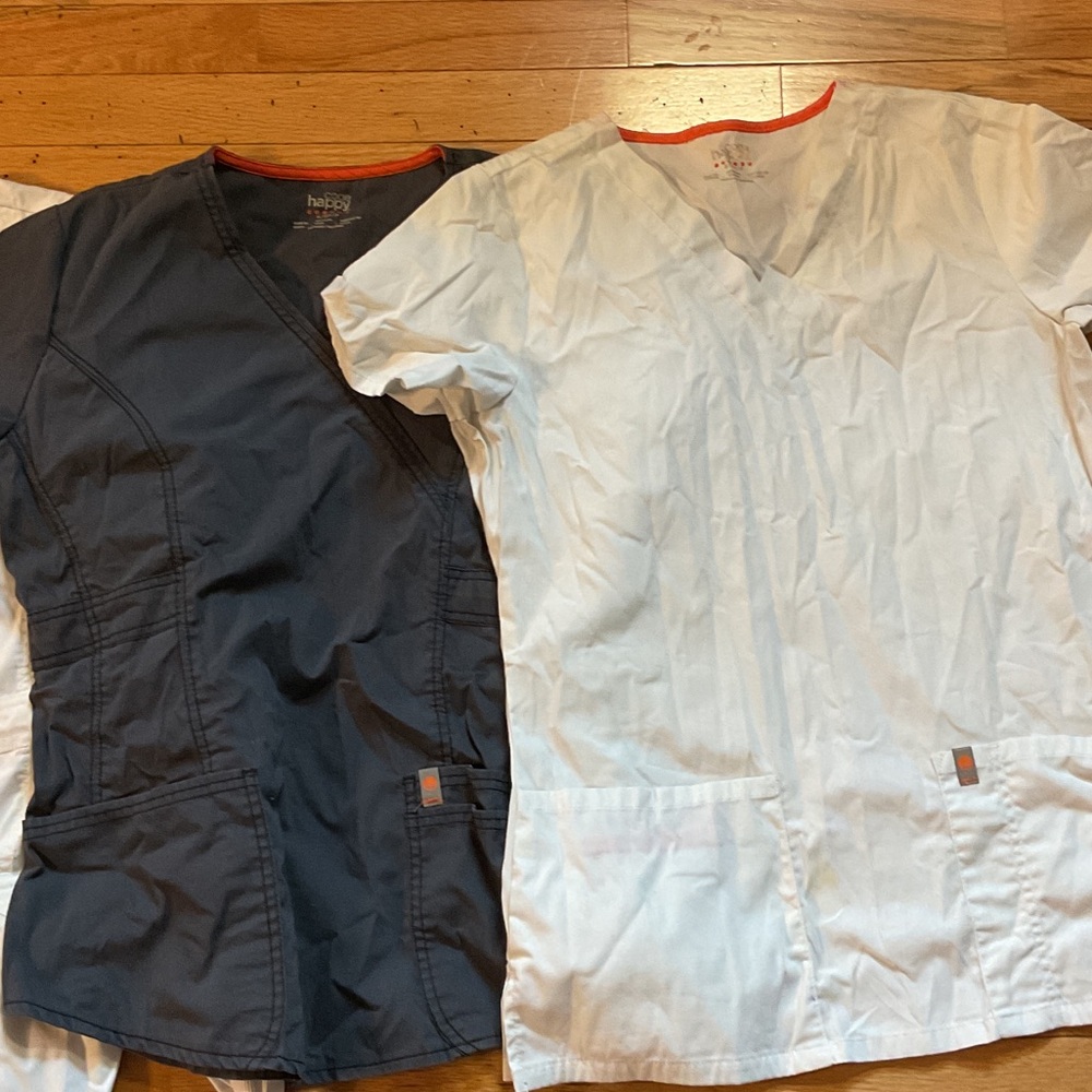 Scrub tops and jackets